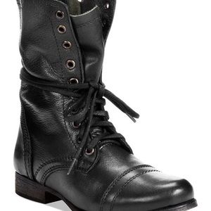 Steve Madden Black Combat Boots Size 7.5